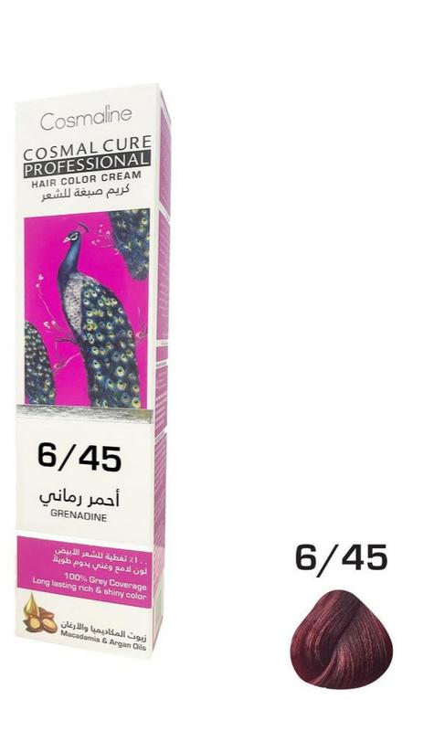 Cosmal Cure Professional Hair Color Cream Grenadine 6/45