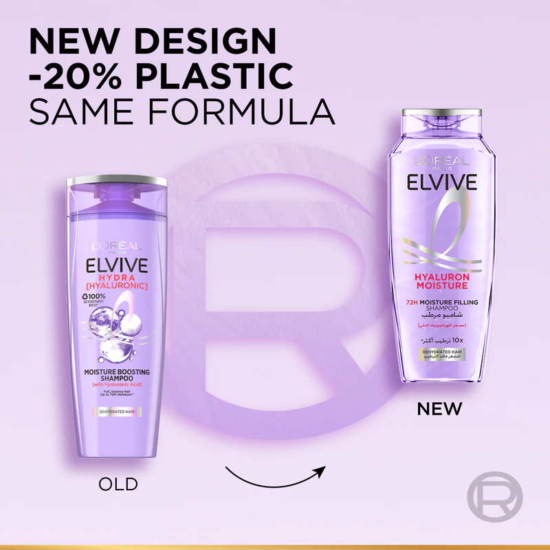 L'Oréal Paris Elvive 72 Hours Hyaluron Filling Moisture Shampoo For Reviving Dehydrated Hair