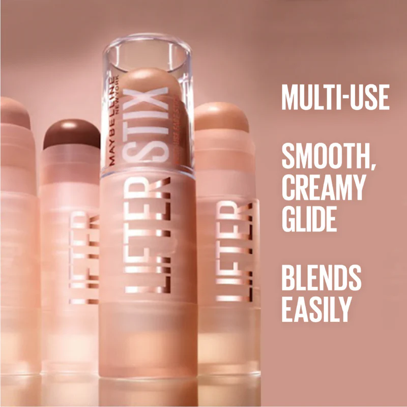 Maybelline New York Lifter Stix Multi-Use Face Stick Contour, Bronzer, Concealer and Foundation Stick, All-In-One Creamy Face Makeup