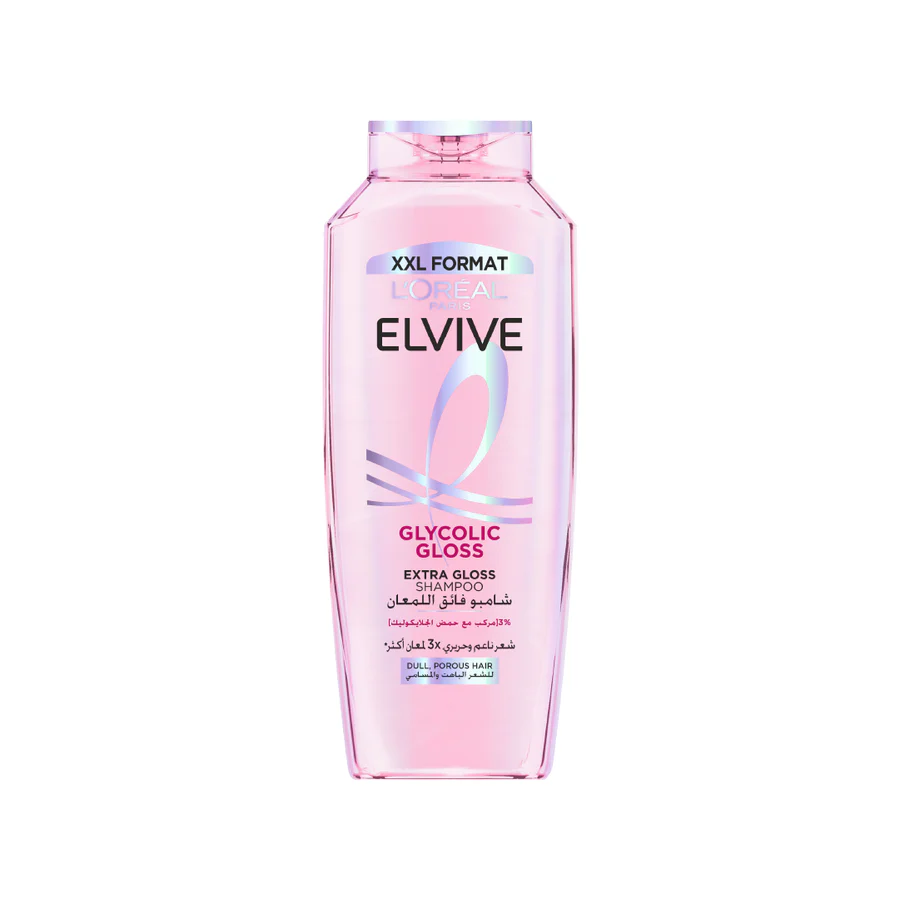 L'Oréal Paris Elvive Glycolic Gloss Extra Gloss Shampoo for Dull Porous Hair Powered by 3% Glycolic Acid