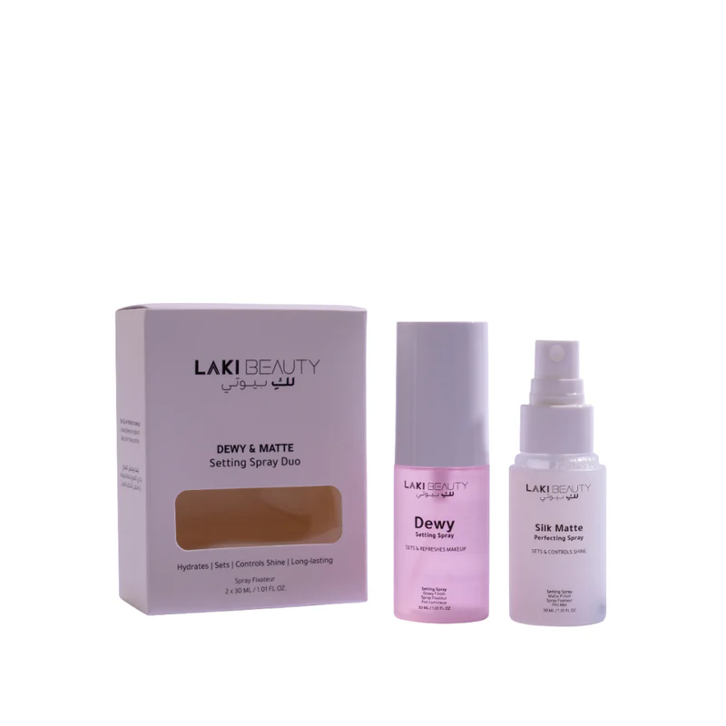 Laki Beauty Mini Dewy and Matte Setting Spray Duo Set