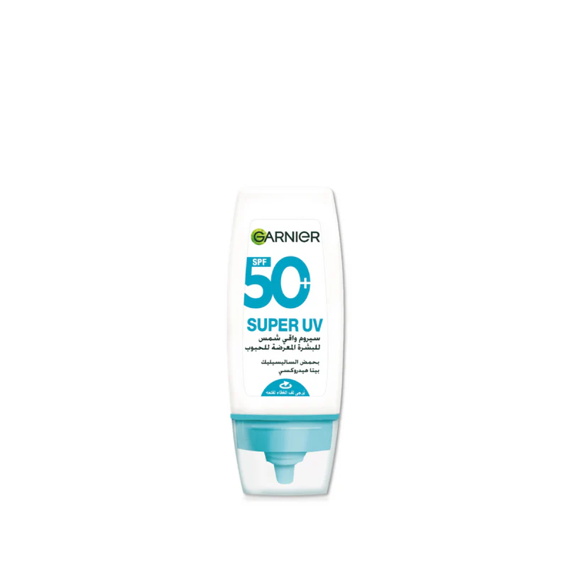 Garnier Super UV Anti-Acne SPF50+ Sunscreen 12H Oil Control 30ml