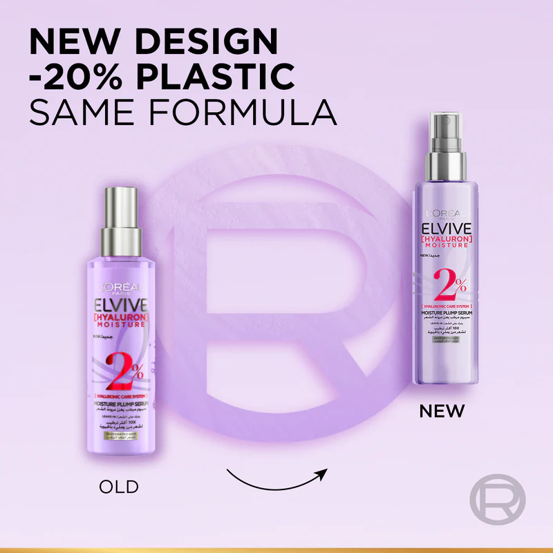 L’Oréal Paris Elvive Hyaluron Plump 2% Moisture Plump Serum with Hyaluronic Acid For Dehydrated Hair