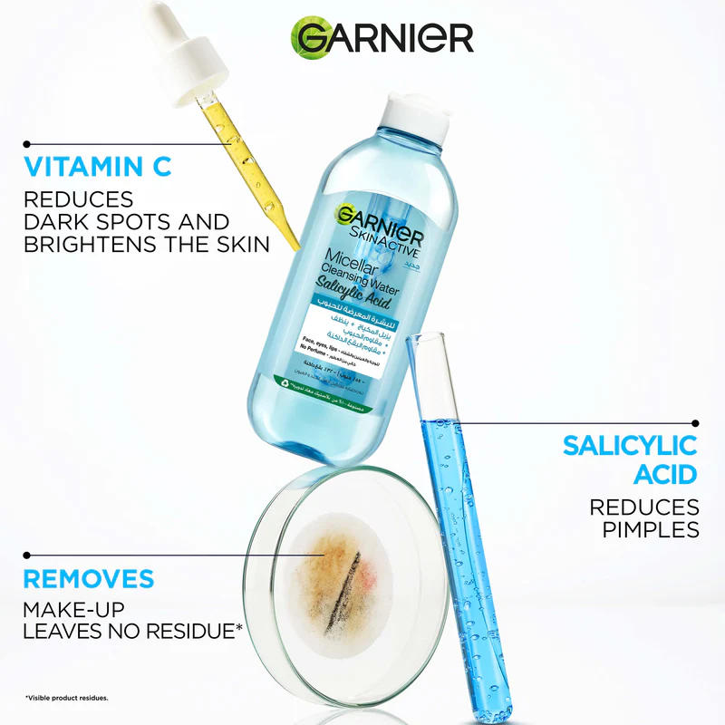 Garnier Fast Clear Micellar Water with Salicylic Acid for Acne Prone Skin 400ml