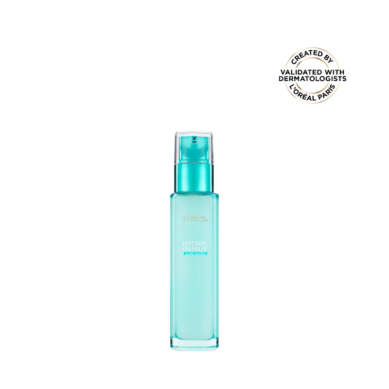 L'Oréal Paris, Hydra Genius, Water-Based Gel Facial Moisturiser, with Aloe Vera, for Dry and Sensitive Skin, 70ml