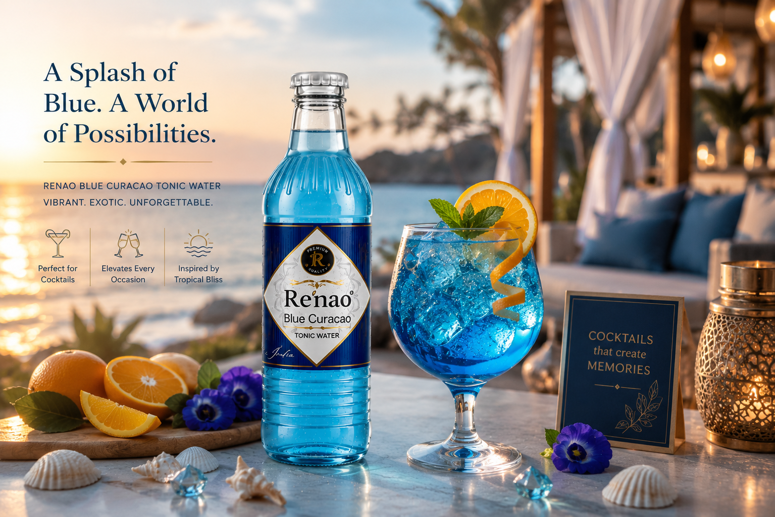 Renao Blue Curacao Tonic Water