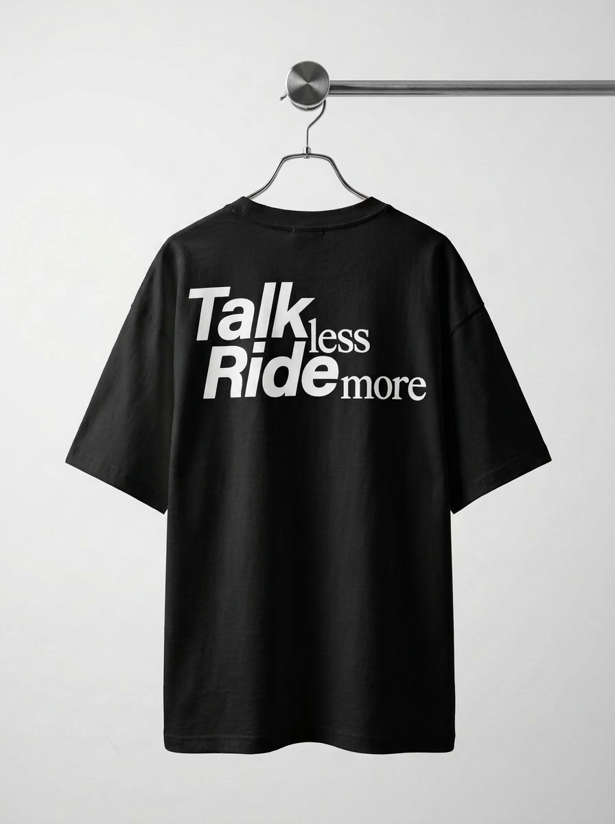 T-shirt Talk & Ride noir
