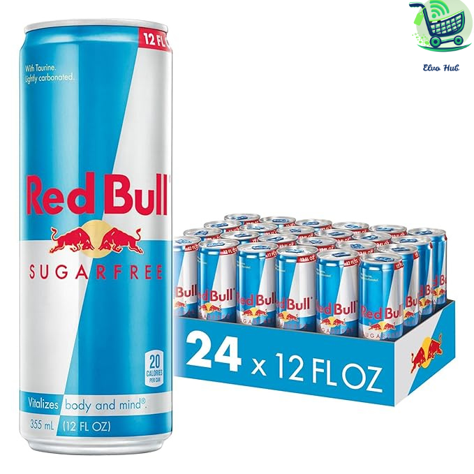 Red Bull Sugar Free Energy Drink with 114mg Caffeine plus Taurine & B Vitamins, 12 Fl Oz, Pack of 24 Cans