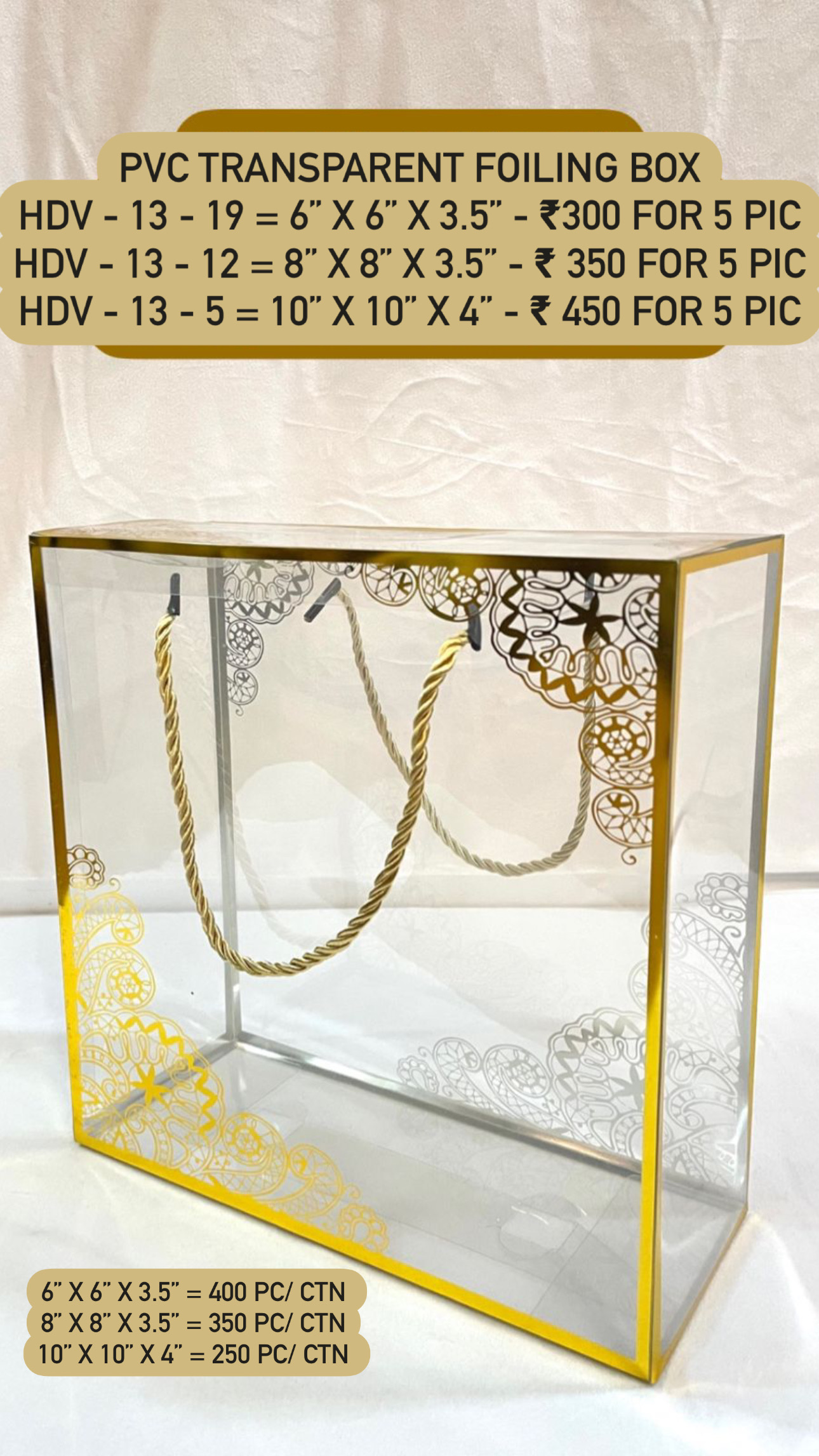 PVC Transparent Foiling Box