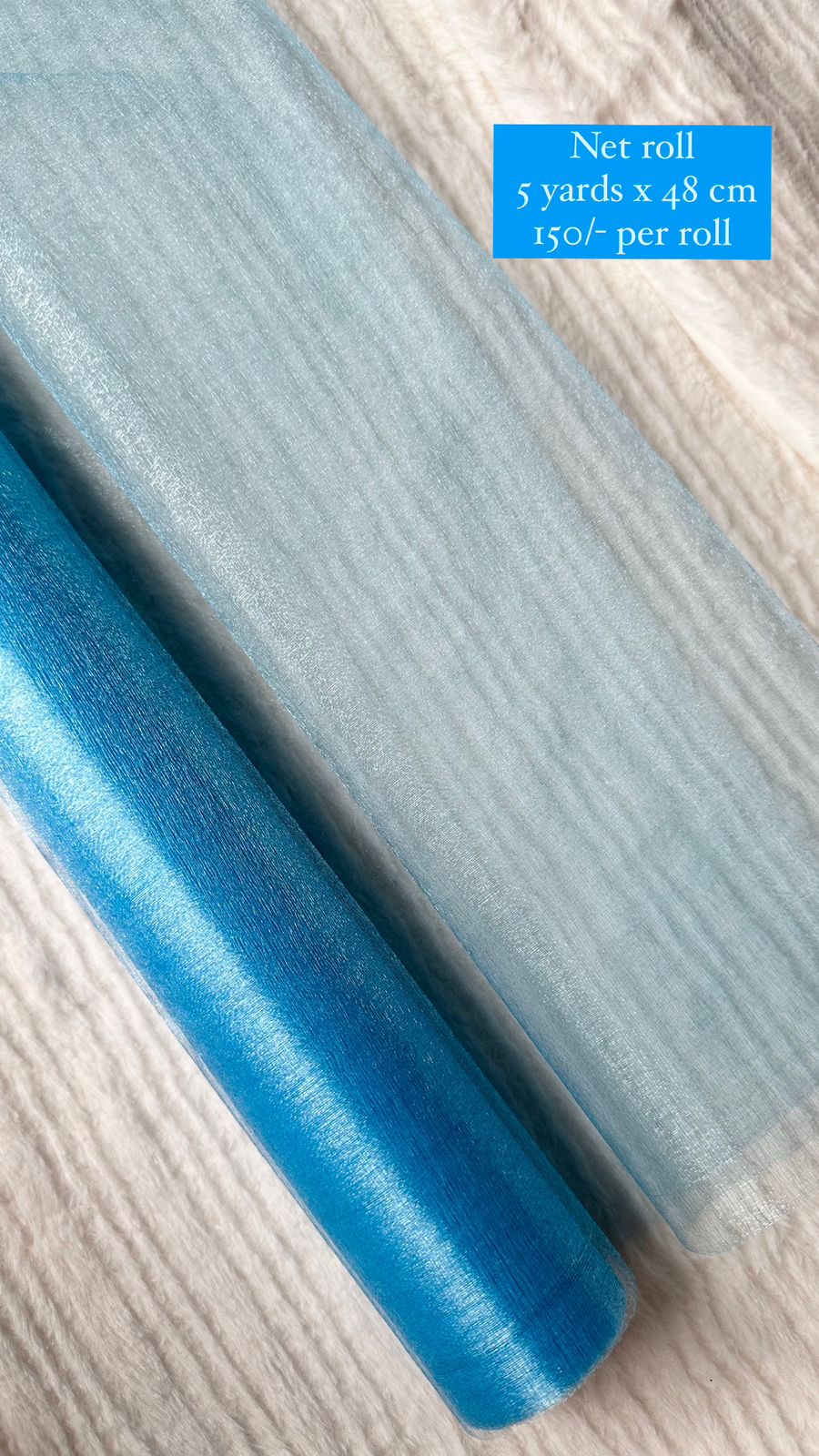 Blue Net Fabric Roll