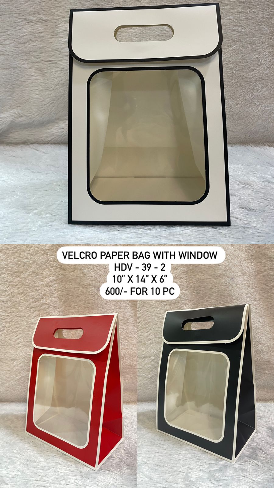 Velcro Paper Bag with Window