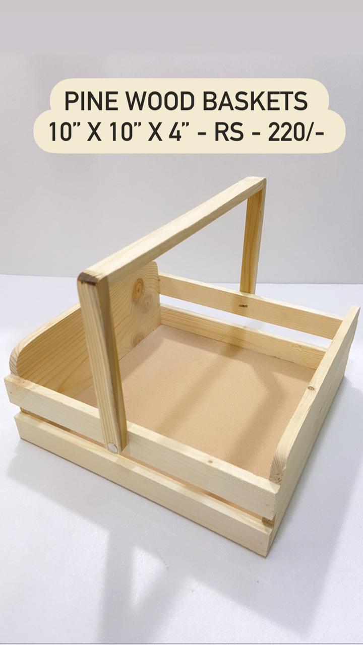 Pine Wood Basket
