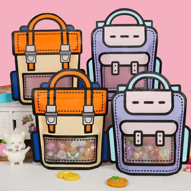 Cartoon Style Backpack Storage Bags