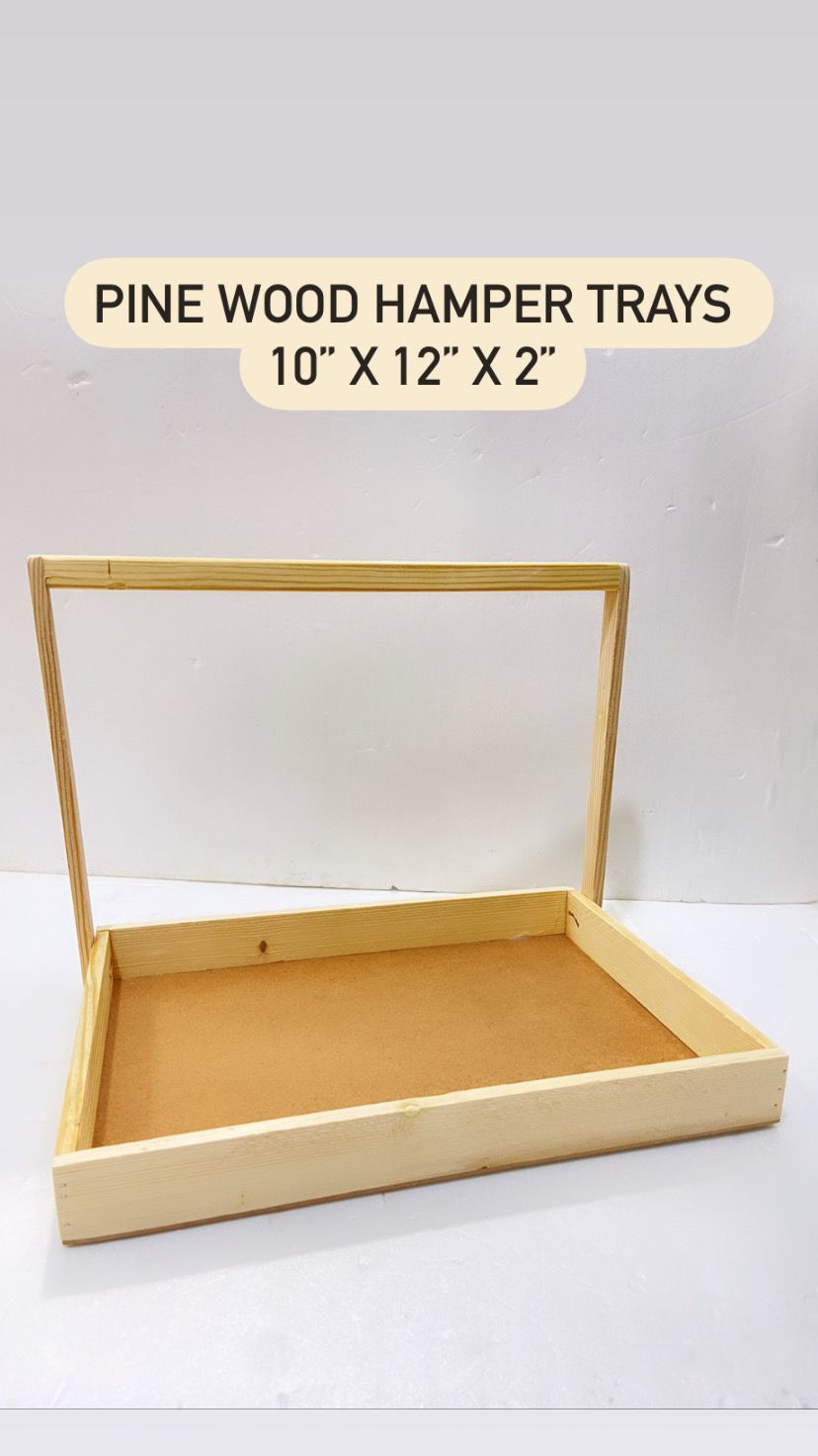 Pine Wood Hamper Tray