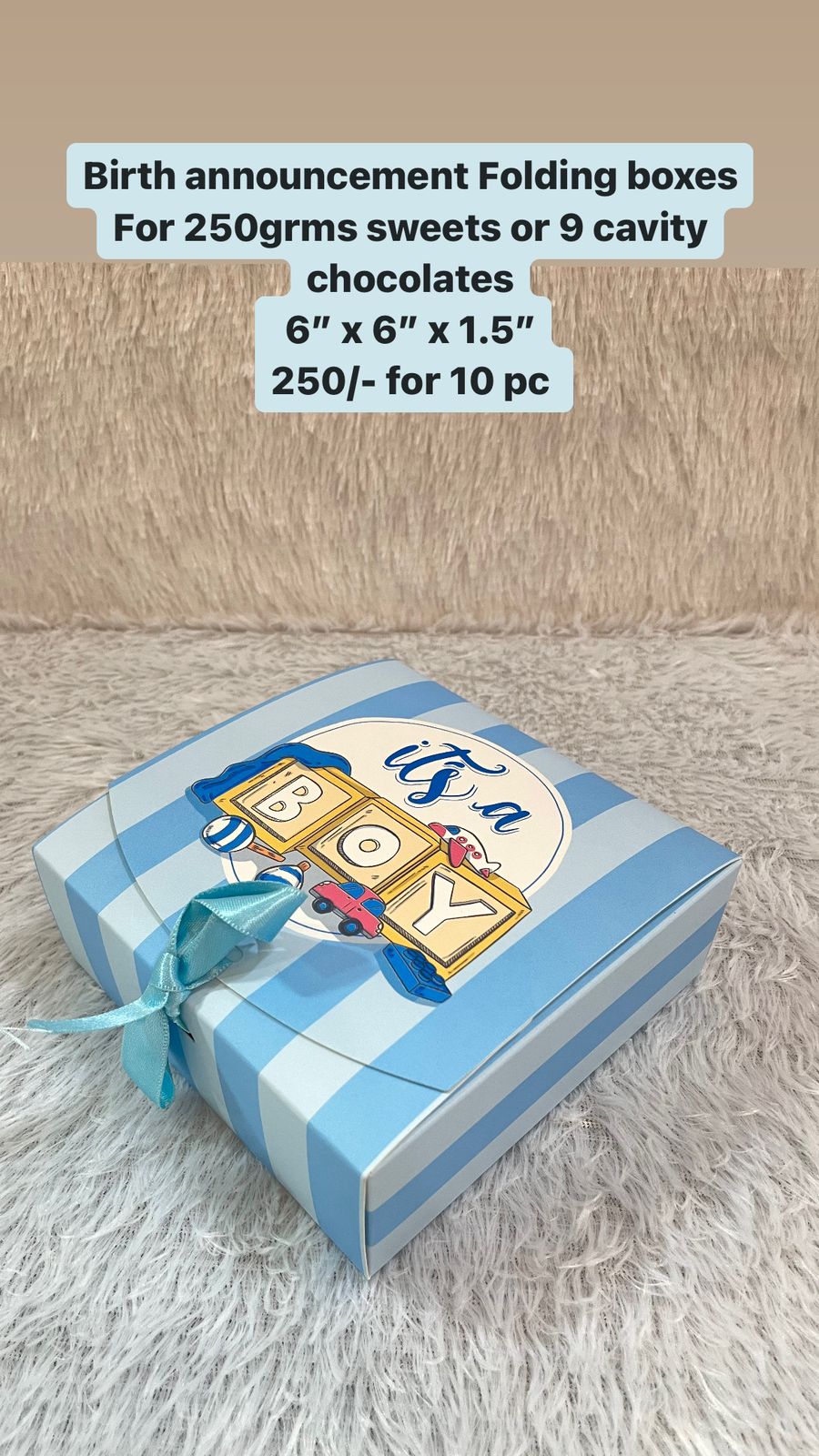 Birth Announcement Folding Box