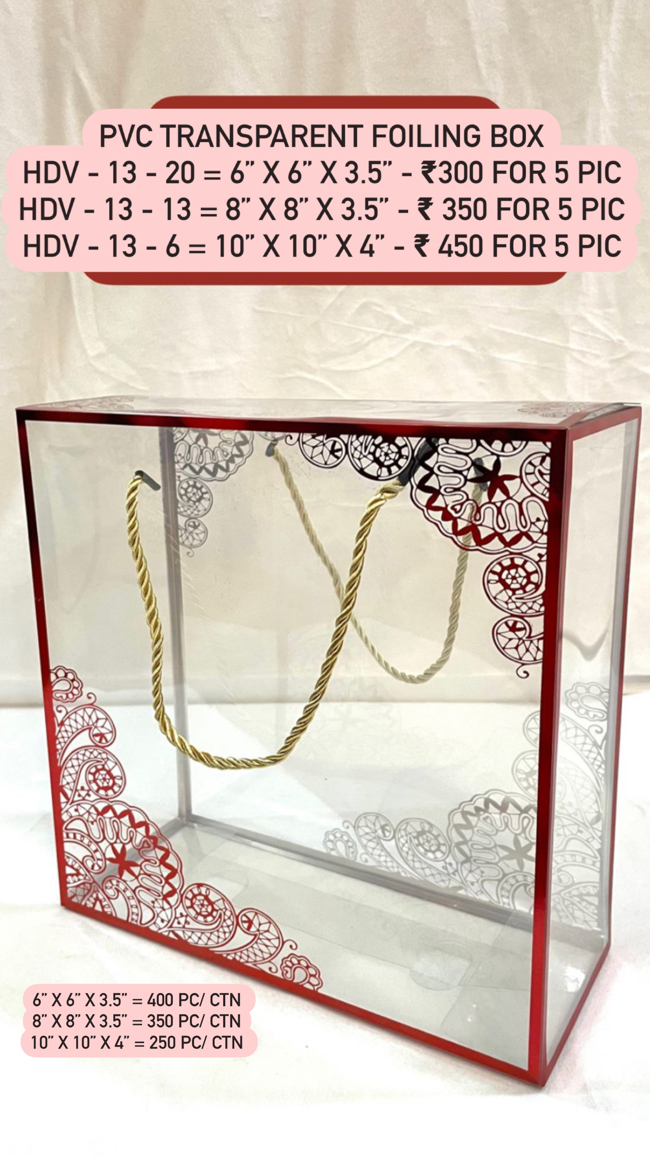 PVC Transparent Foiling Box