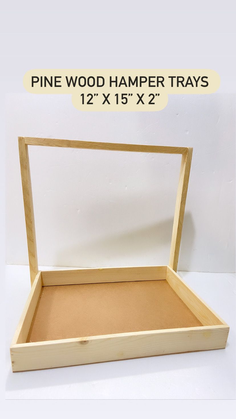 Pine Wood Hamper Tray