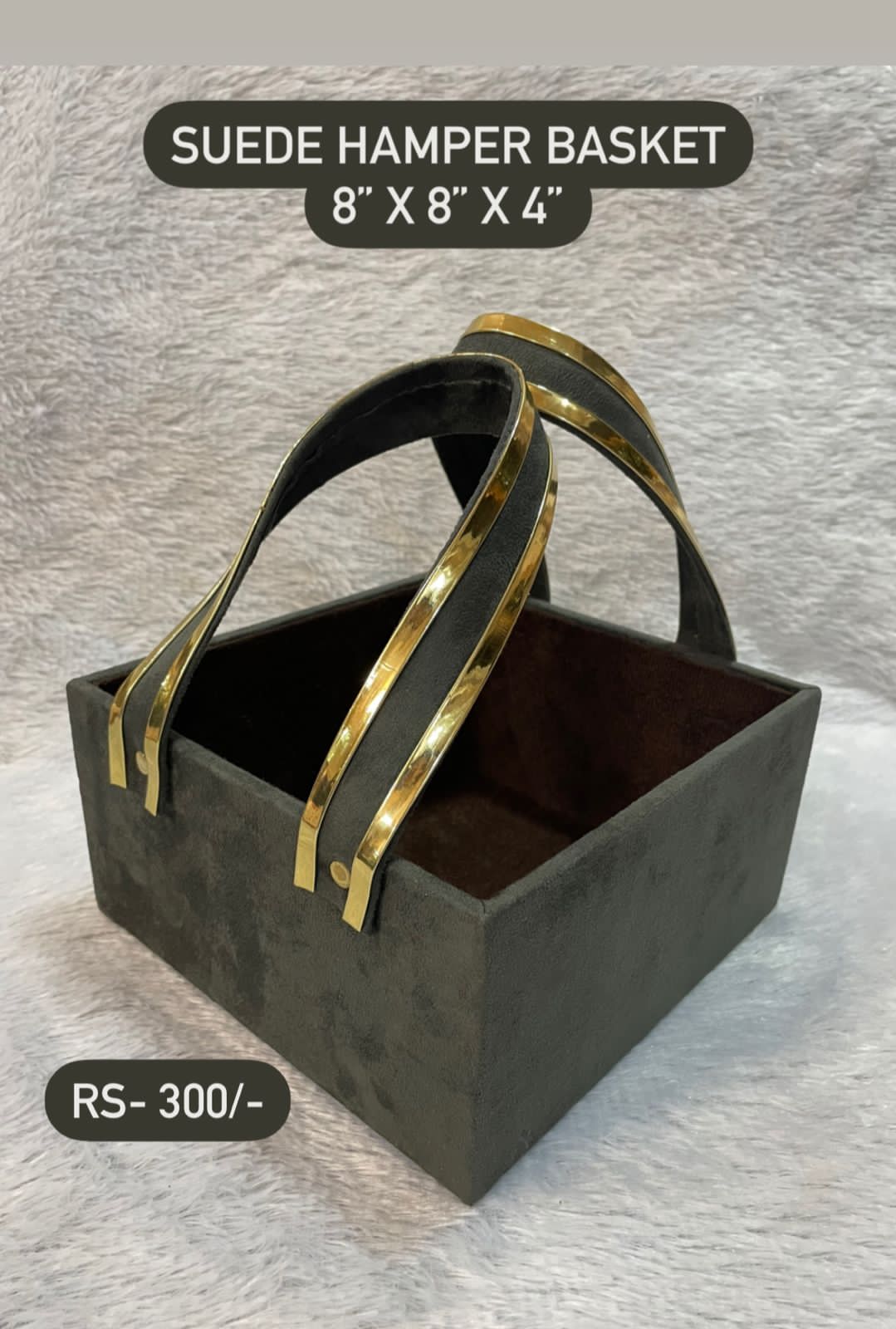 Suede Hamper Basket