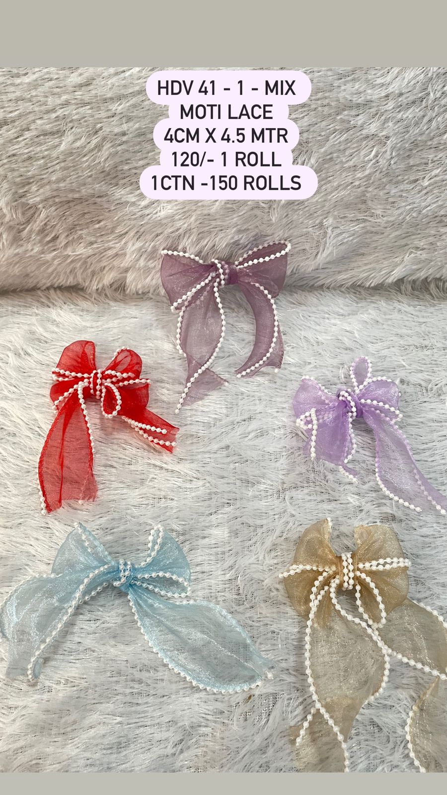 Moti Lace Decorative Bows