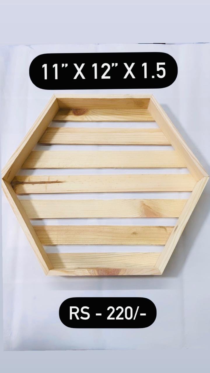 Hexagonal Wooden Tray