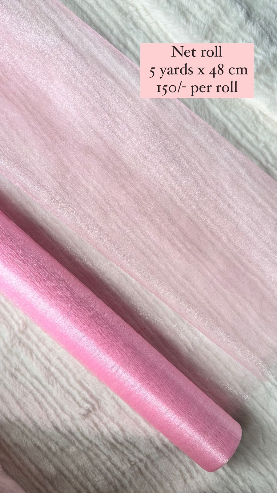 Pink Net Fabric Roll