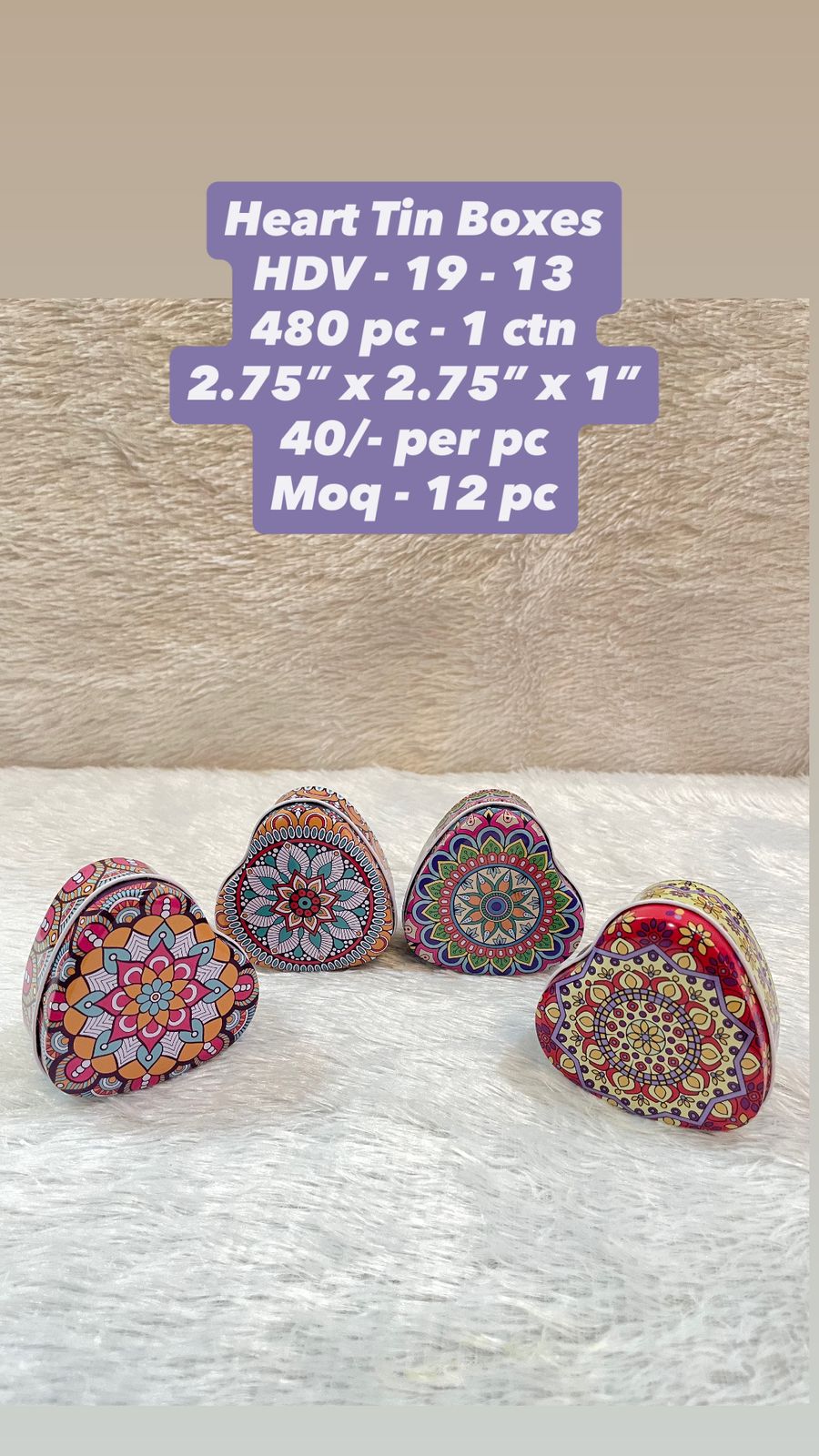 Heart Tin Boxes