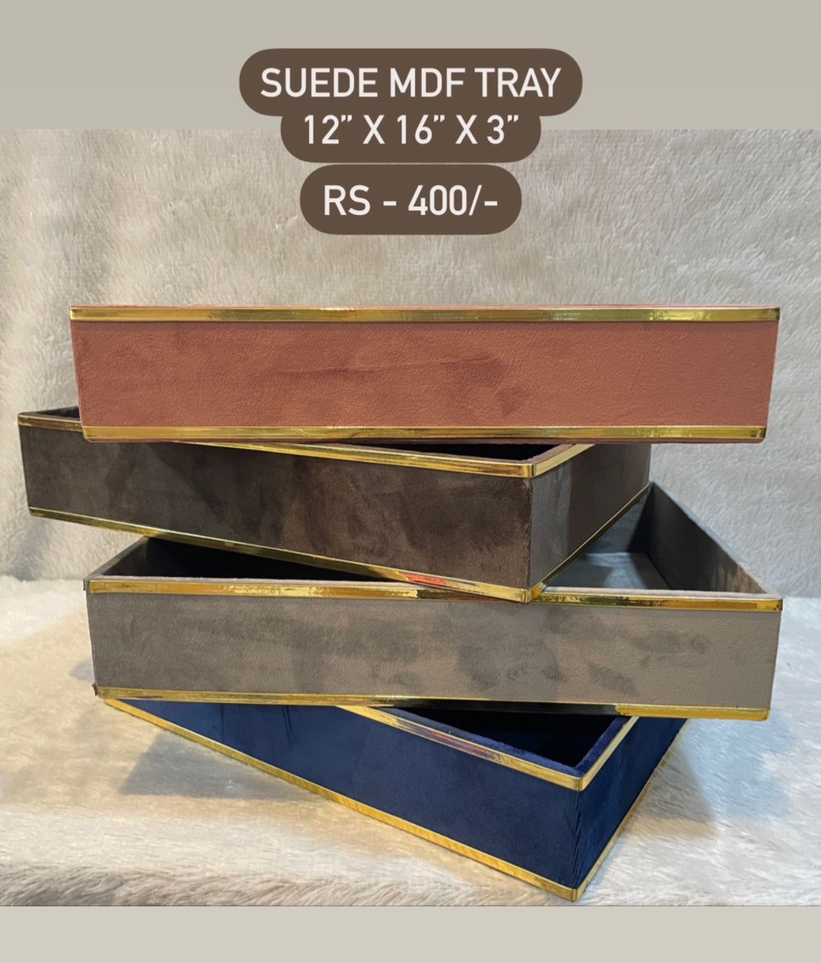 Suede MDF Tray