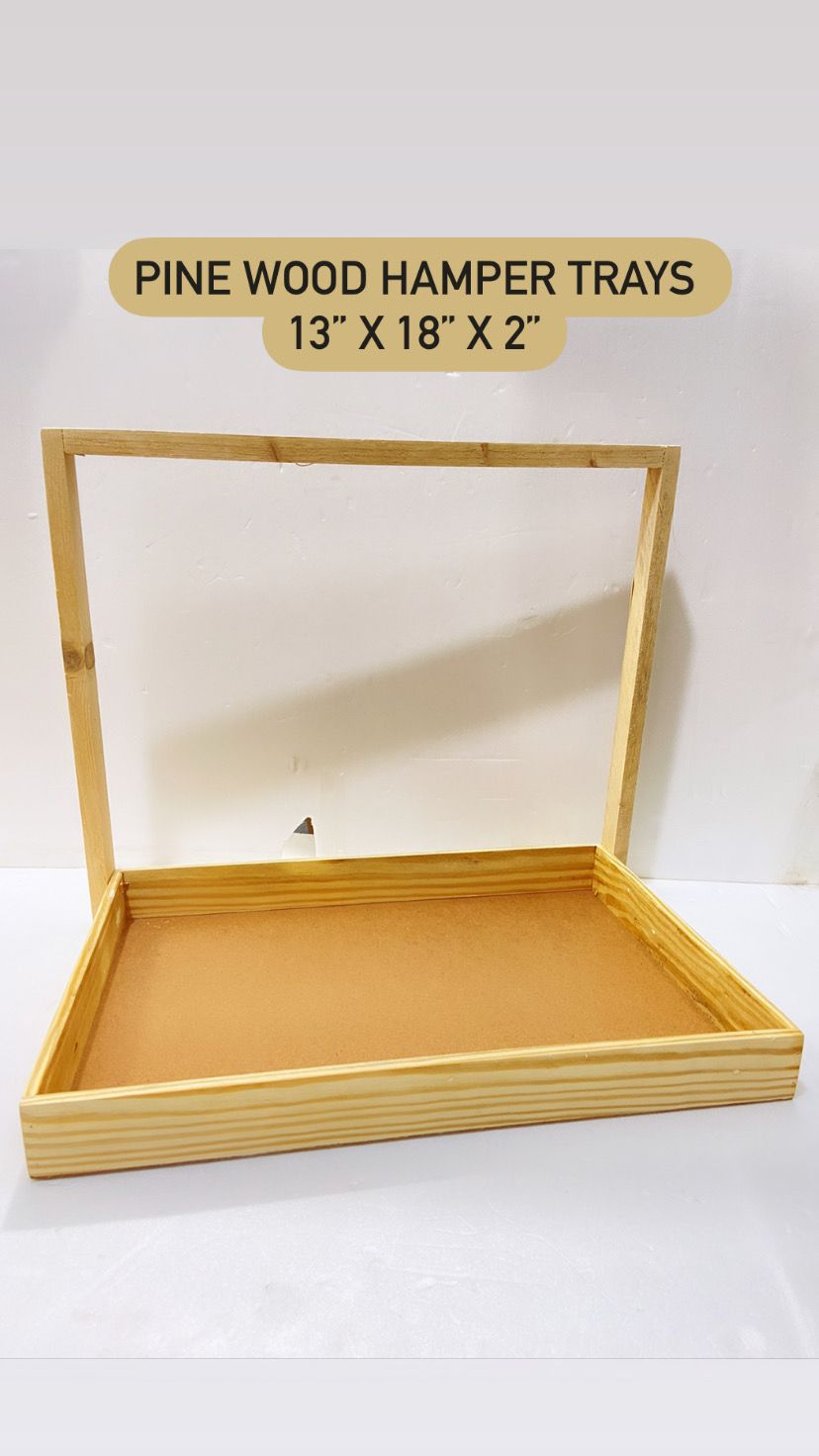 Pine Wood Hamper Tray