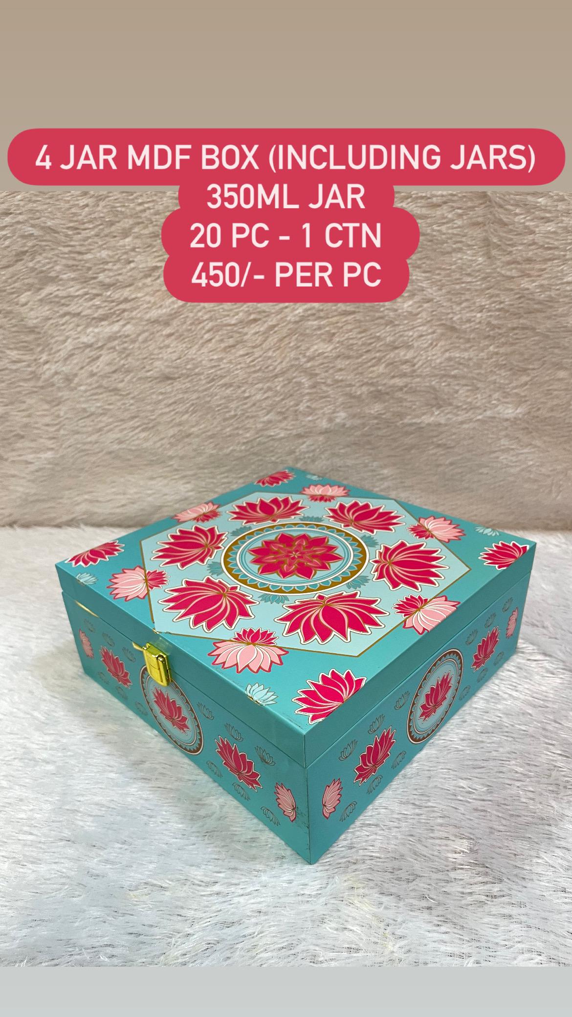 4 Jar MDF Storage Box