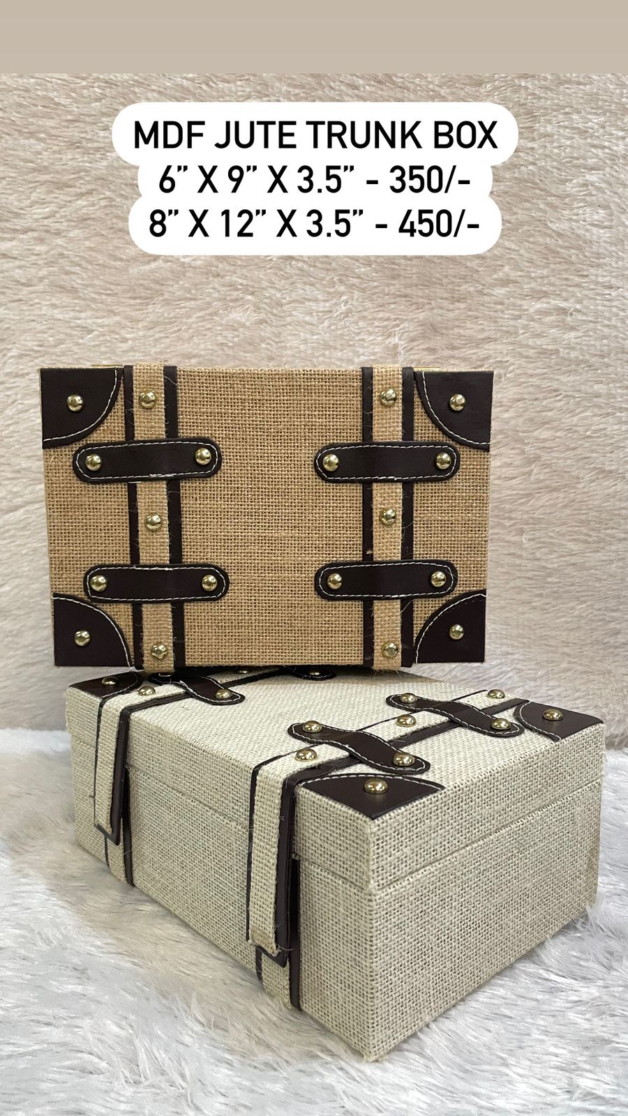 MDF Jute Trunk Box