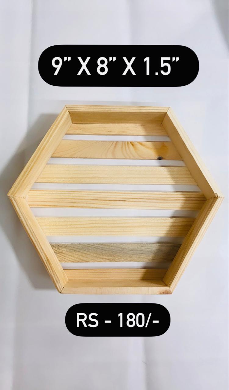 Hexagonal Wooden Tray
