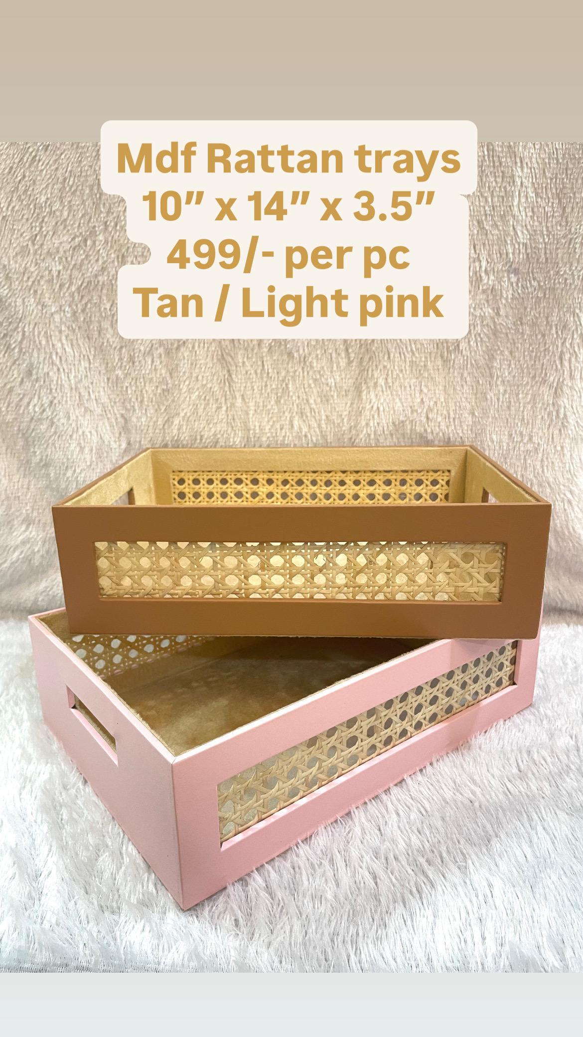 MDF Rattan Tray