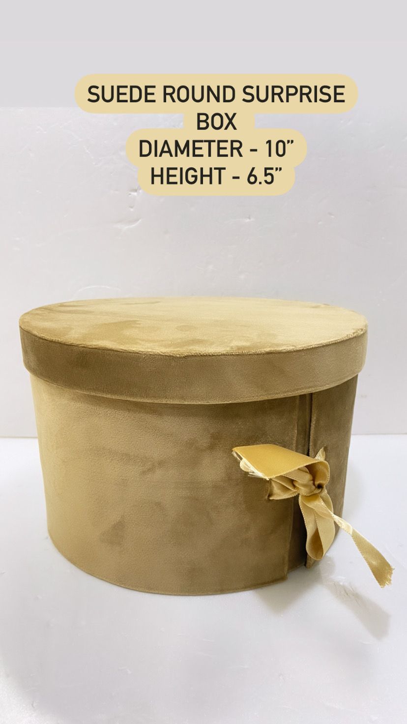 Suede Round Surprise Box
