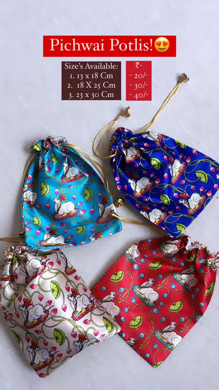 Pichwai Potli Bags