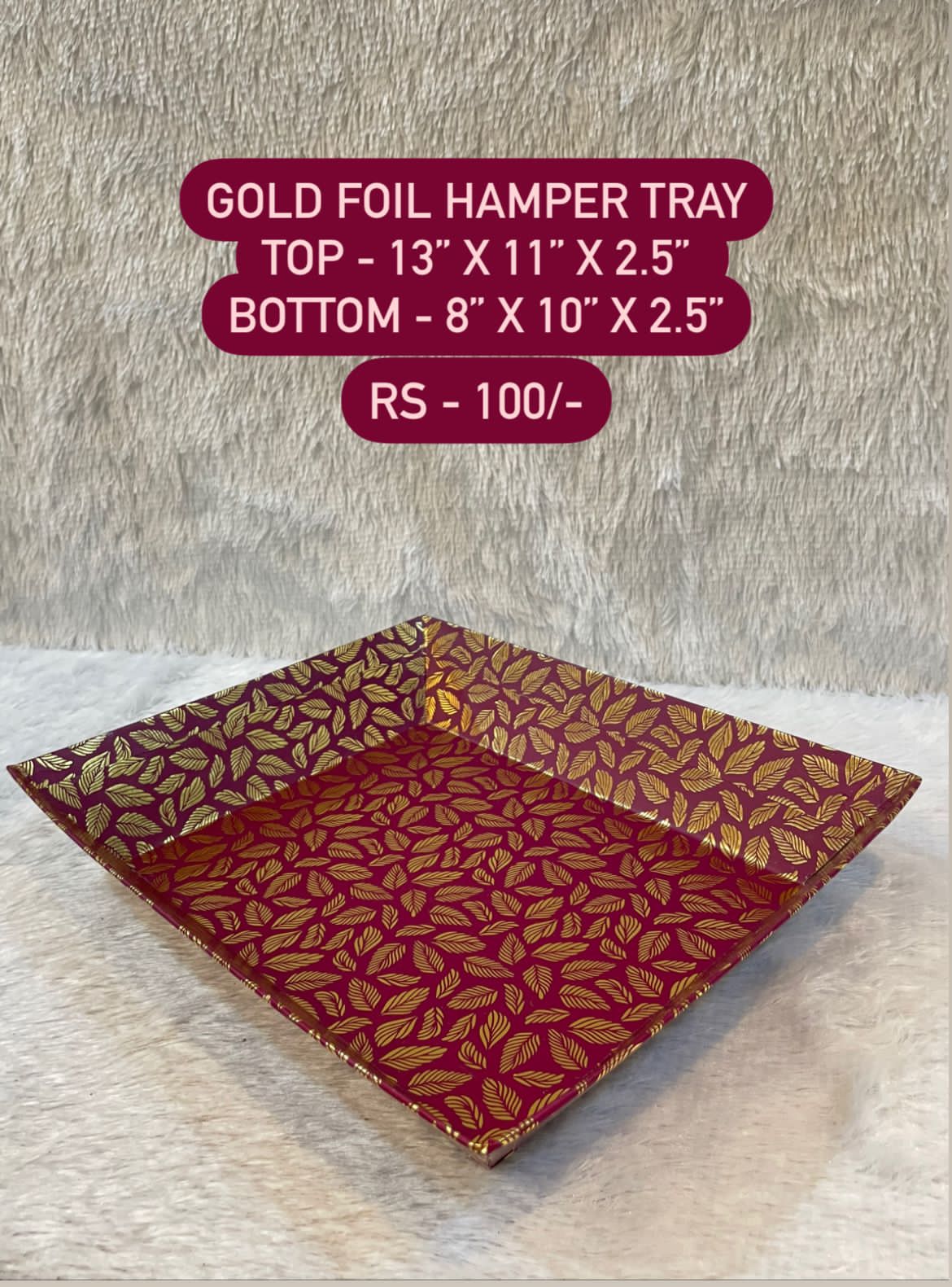 Gold Foil Hamper Tray