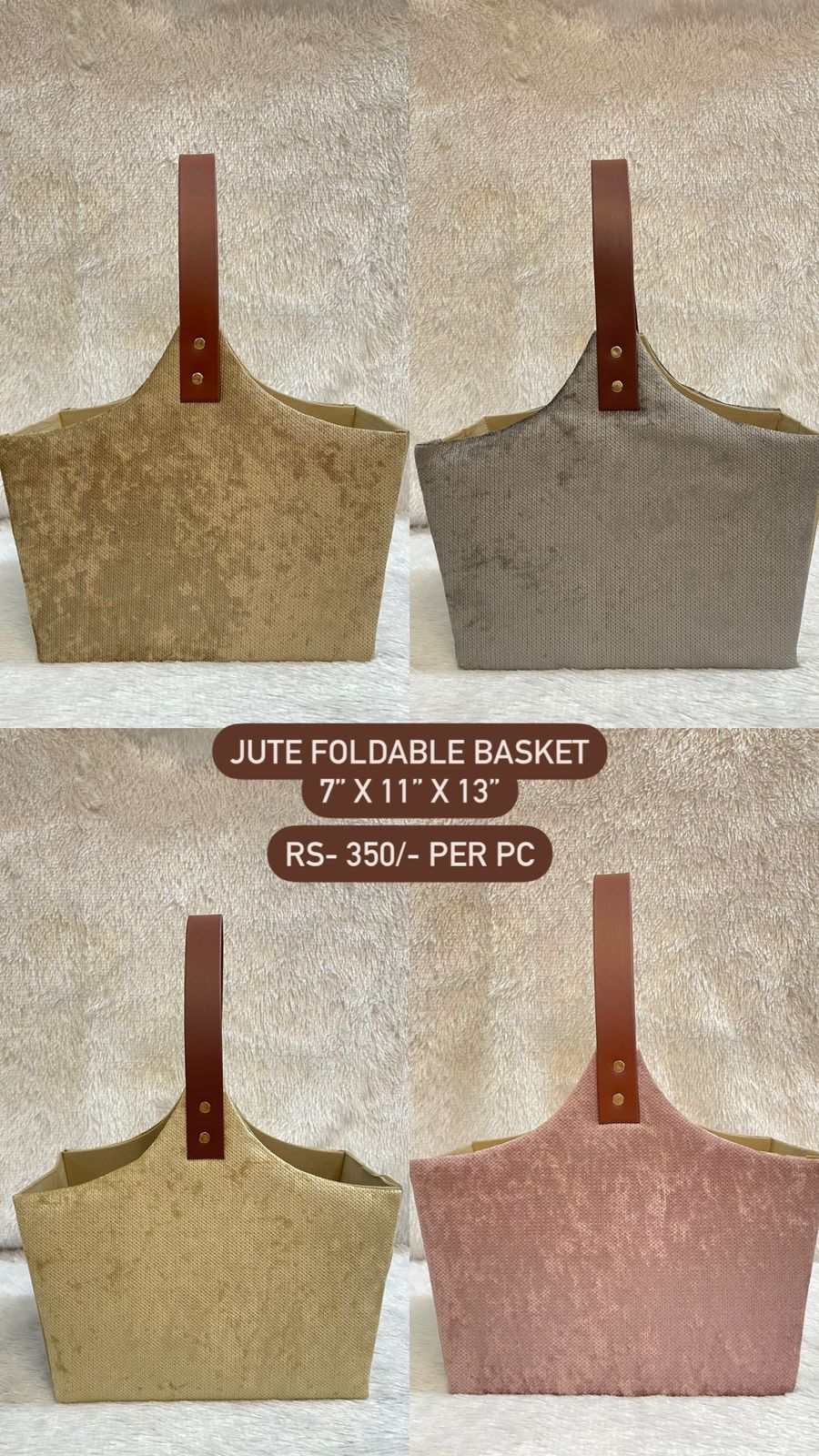 Jute Foldable Basket