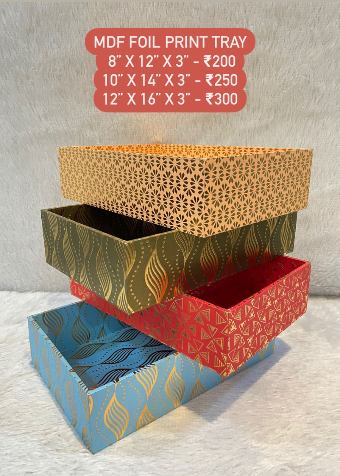 MDF Foil Print Tray
