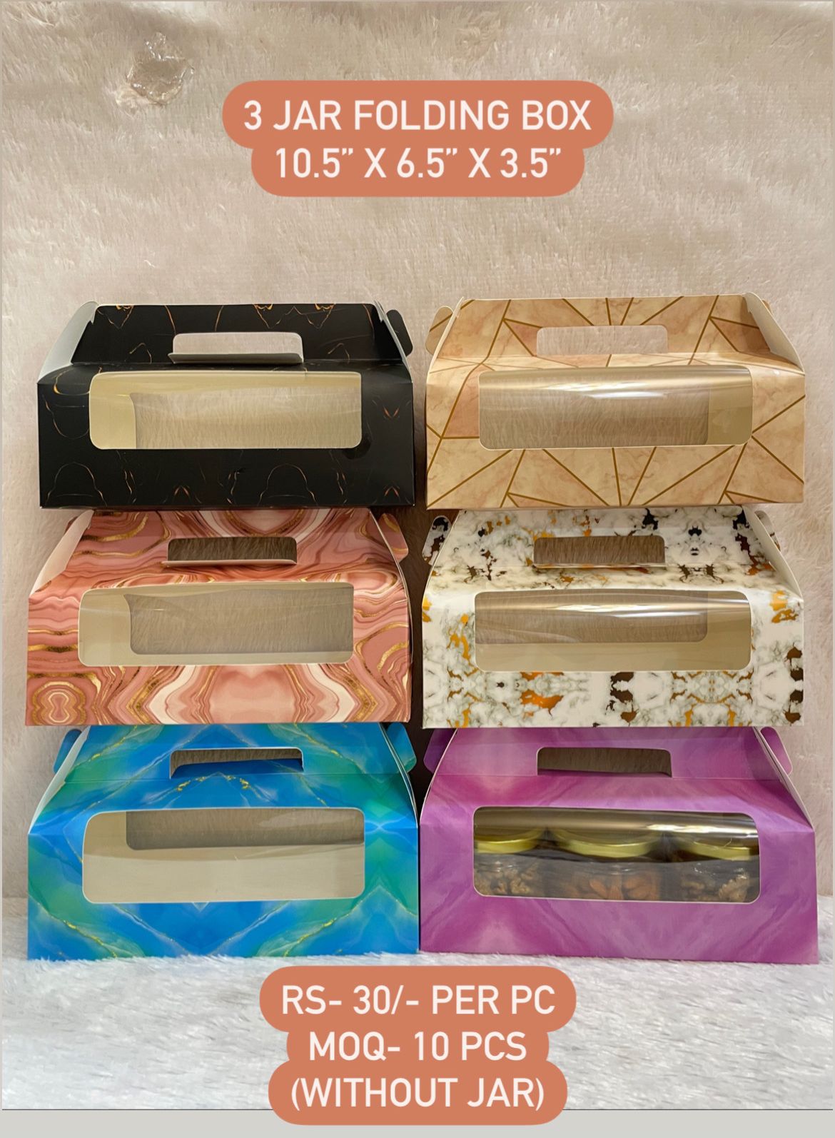 3 Jar Folding Box