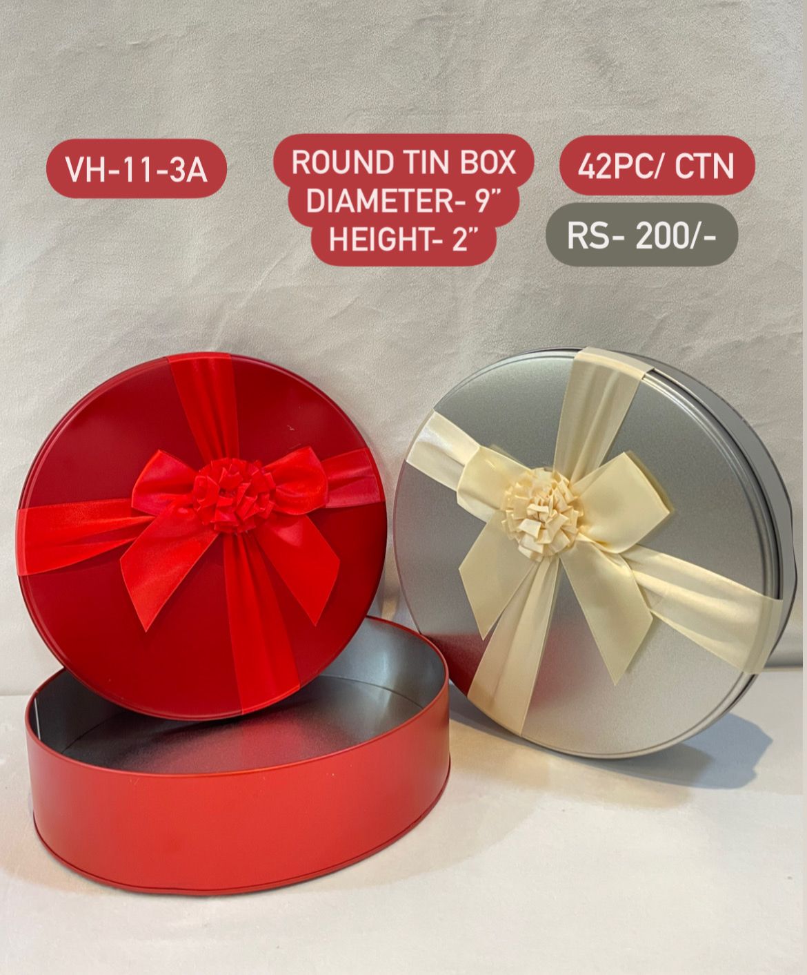 Decorative Round Tin Box