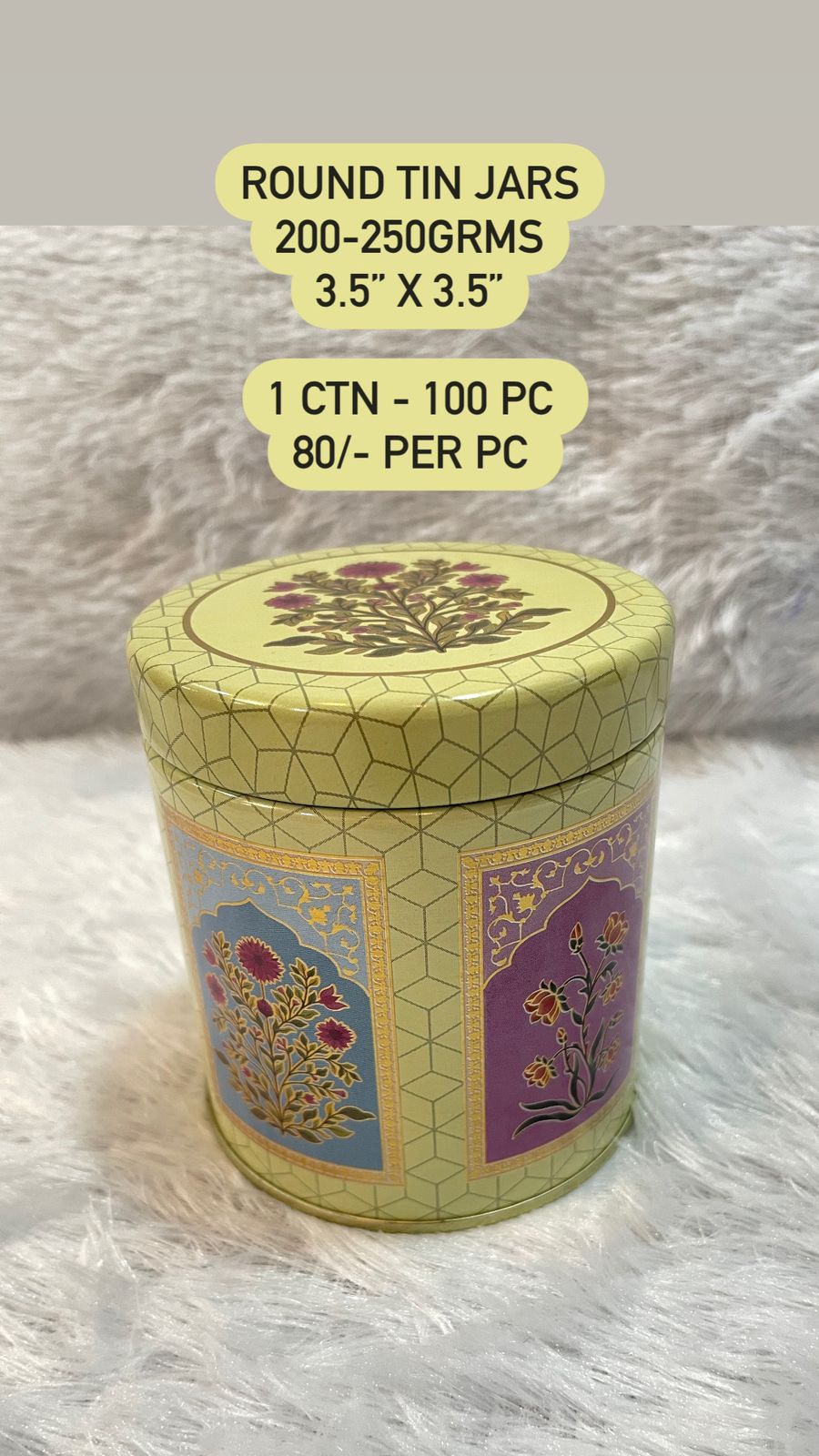Round Tin Jar