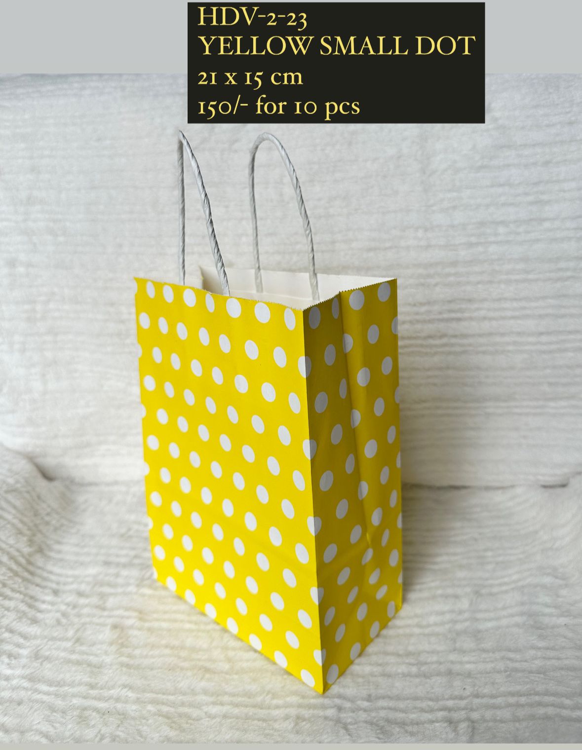 Yellow Small Dot Gift Bag