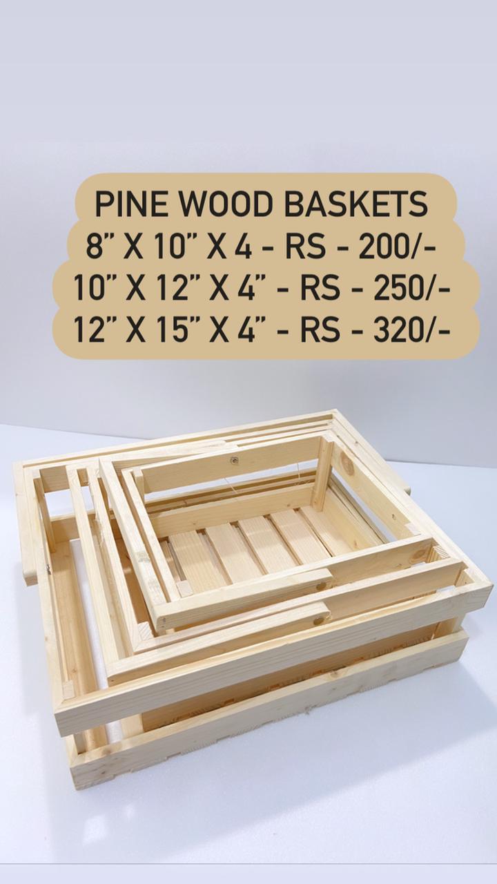 Pine Wood Baskets