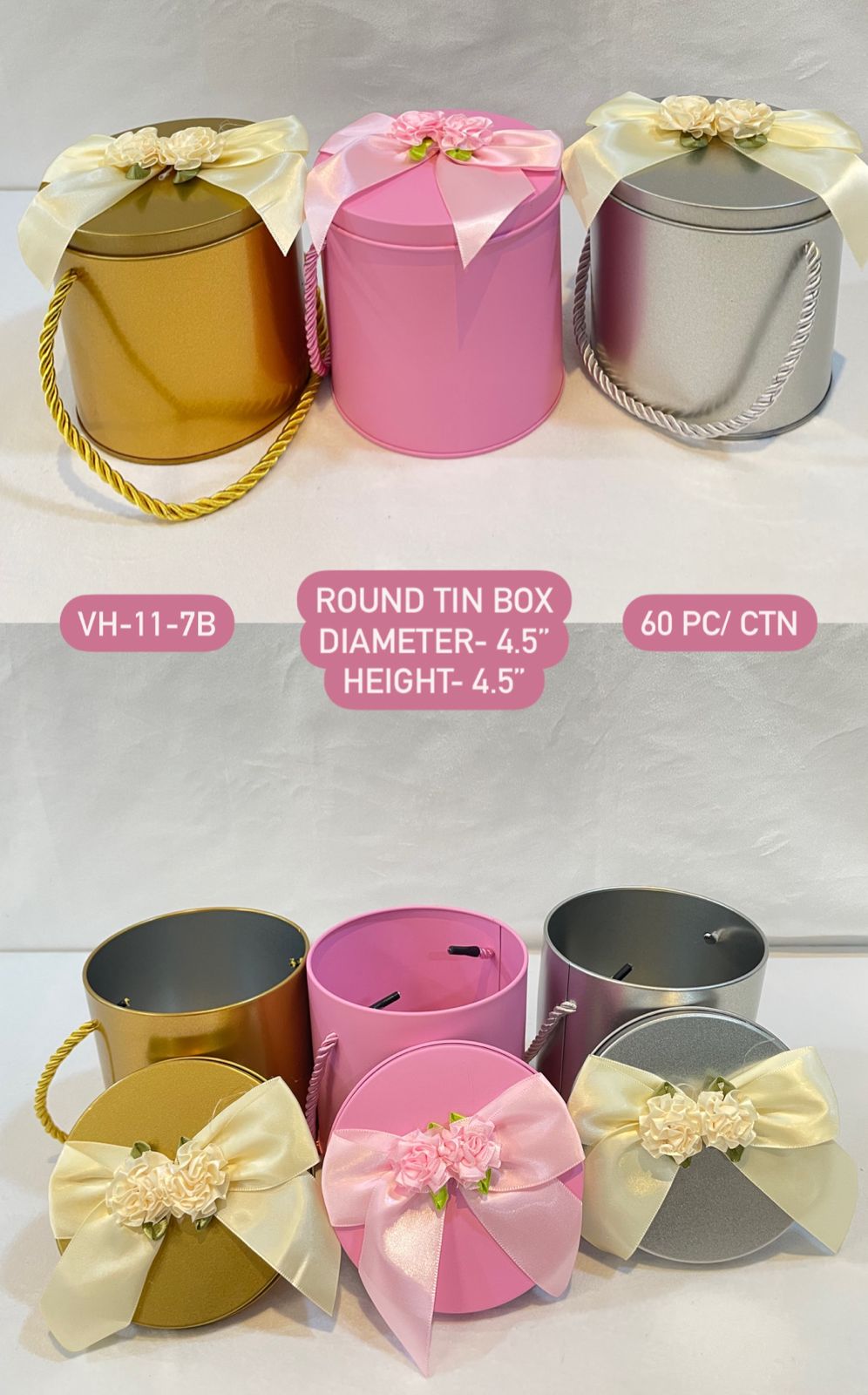 Decorative Round Tin Gift Box