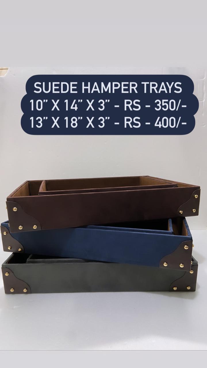 Suede Hamper Trays