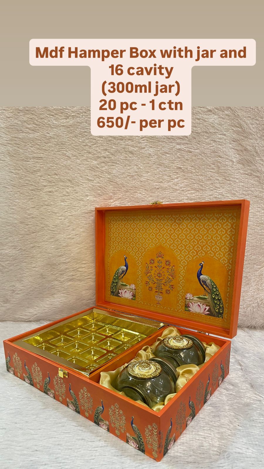 MDF Hamper Box with Jars