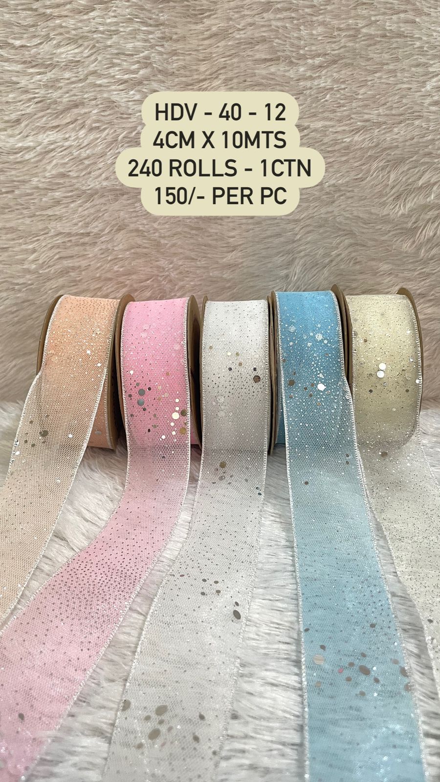 Glitter Sheer Ribbon Roll