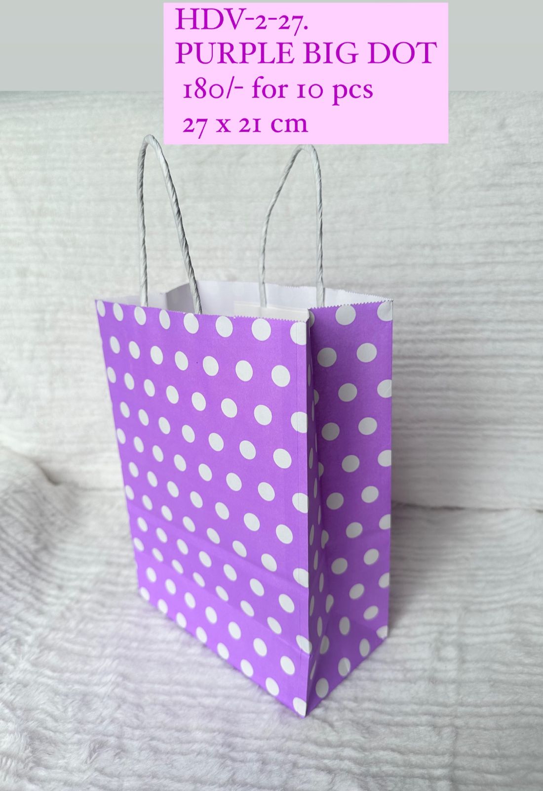 Purple Big Dot Gift Bags