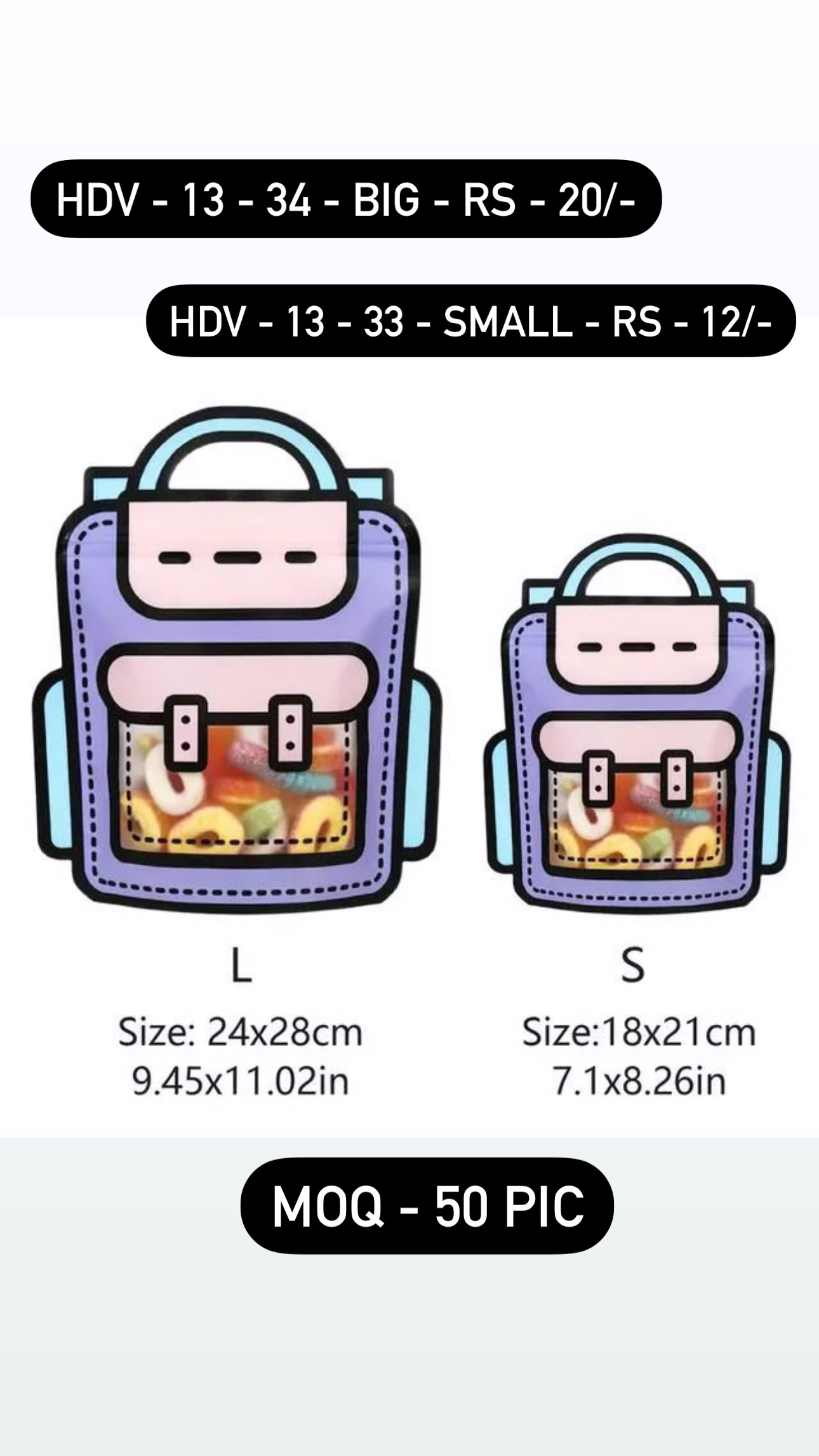 Cute Cartoon Backpack Pouch