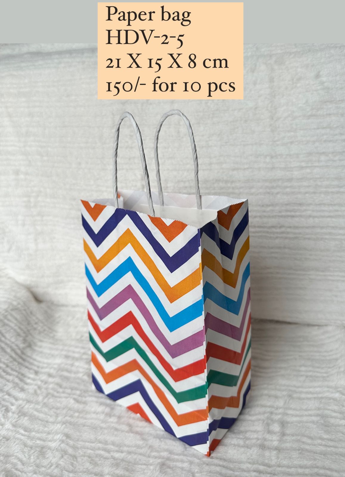 Colorful Chevron Paper Bag