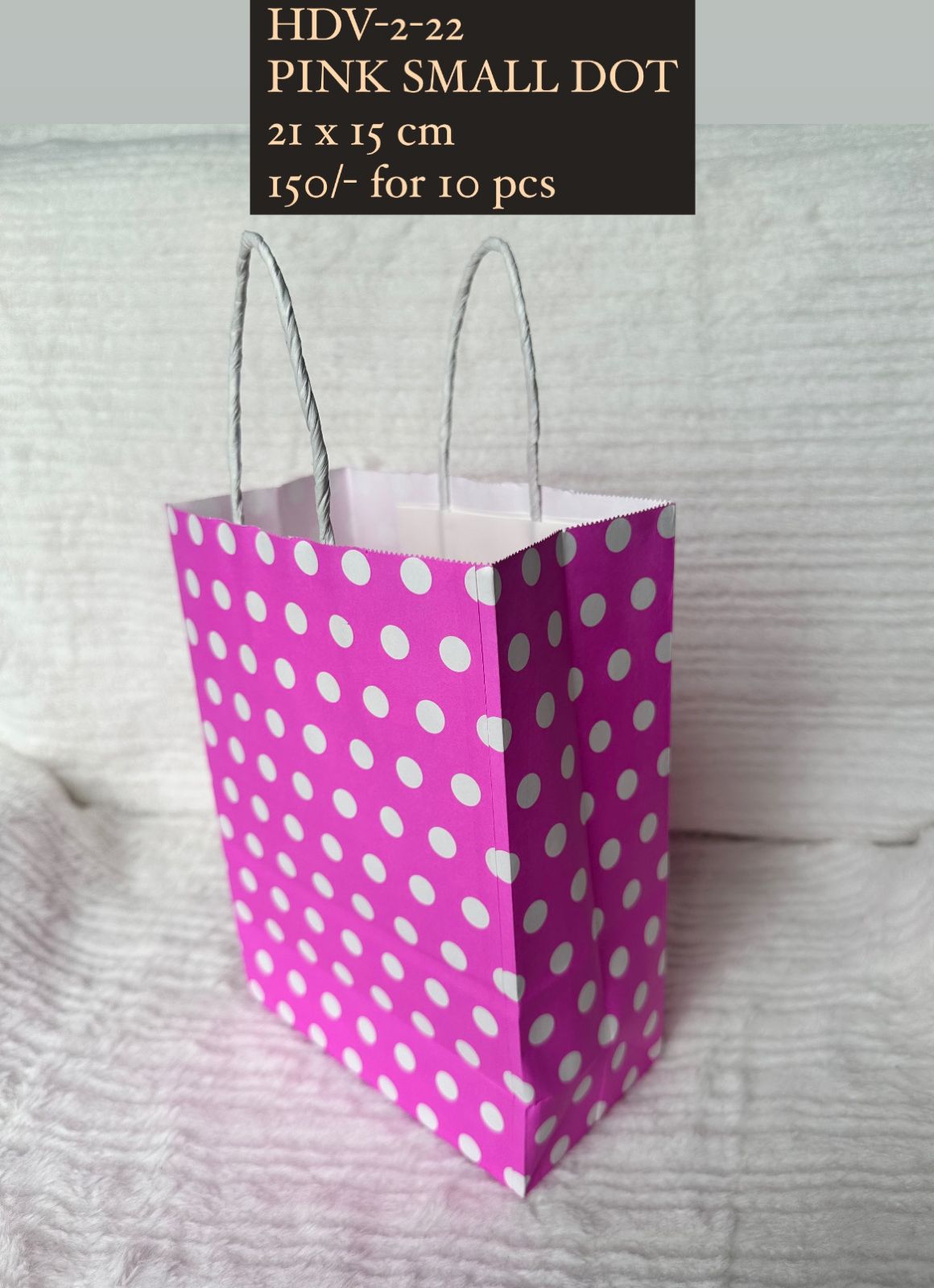 Pink Polka Dot Gift Bag
